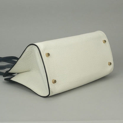 Hermes Tote Fjord White Navy Gray Gold Handbag Tricolor 2-Way — view 6