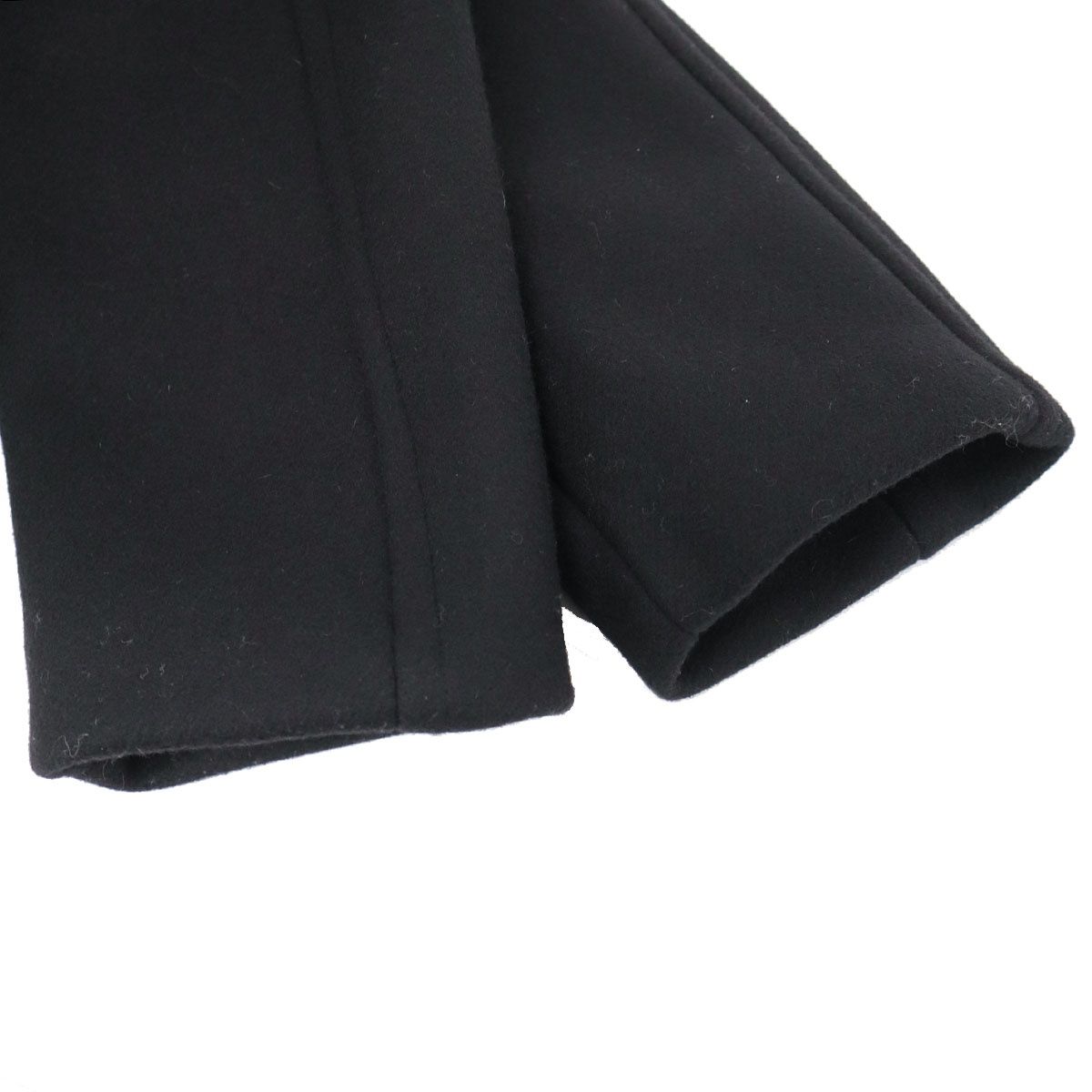 Saint Laurent Oversized Cropped Peacoat Black T1 Coat — view 5