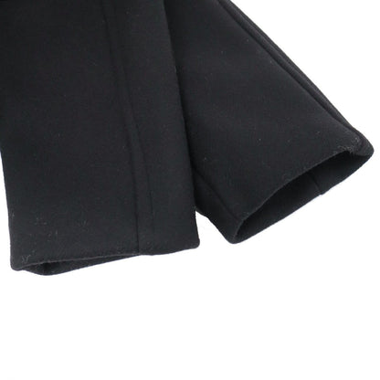 Saint Laurent Oversized Cropped Peacoat Black T1 Coat — view 5