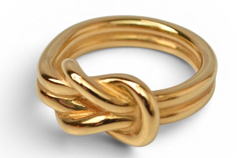 Hermes Scarf Ring Holder Atame Gold