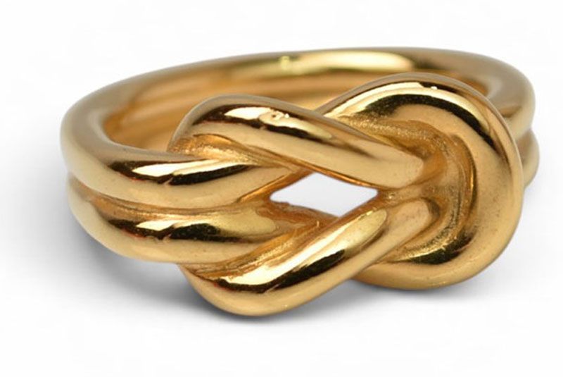 Hermes Scarf Ring Holder Atame Gold — view 3