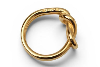 Hermes Scarf Ring Holder Atame Gold — view 4