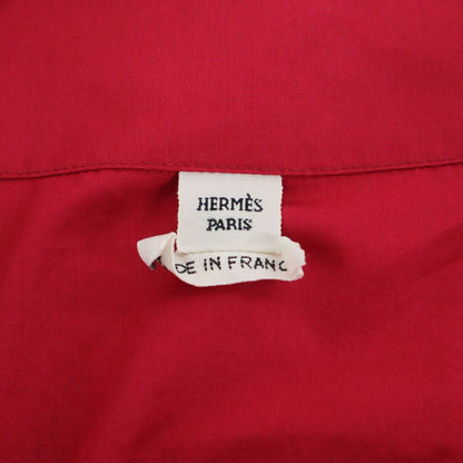 Hermes Belted Embroidered Dress Red 36 — view 3