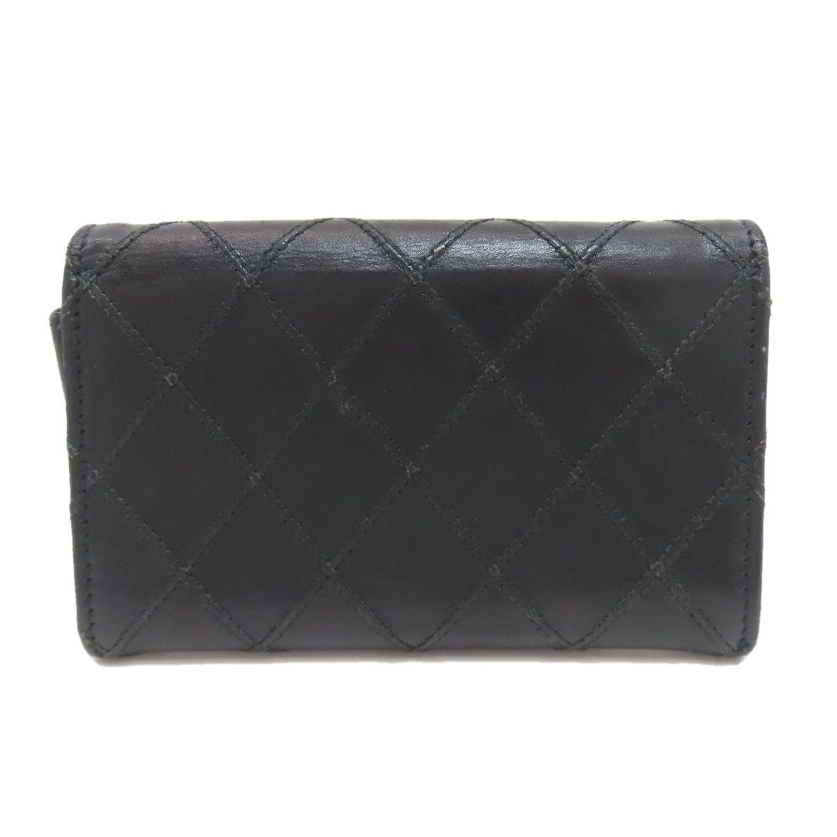 Chanel Quilted CC Logo Card Case Leather — view 2
