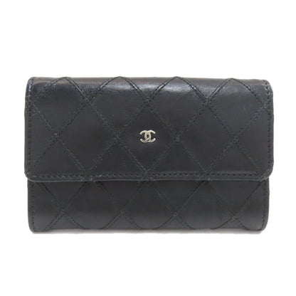 Chanel Quilted CC Logo Card Case Leather