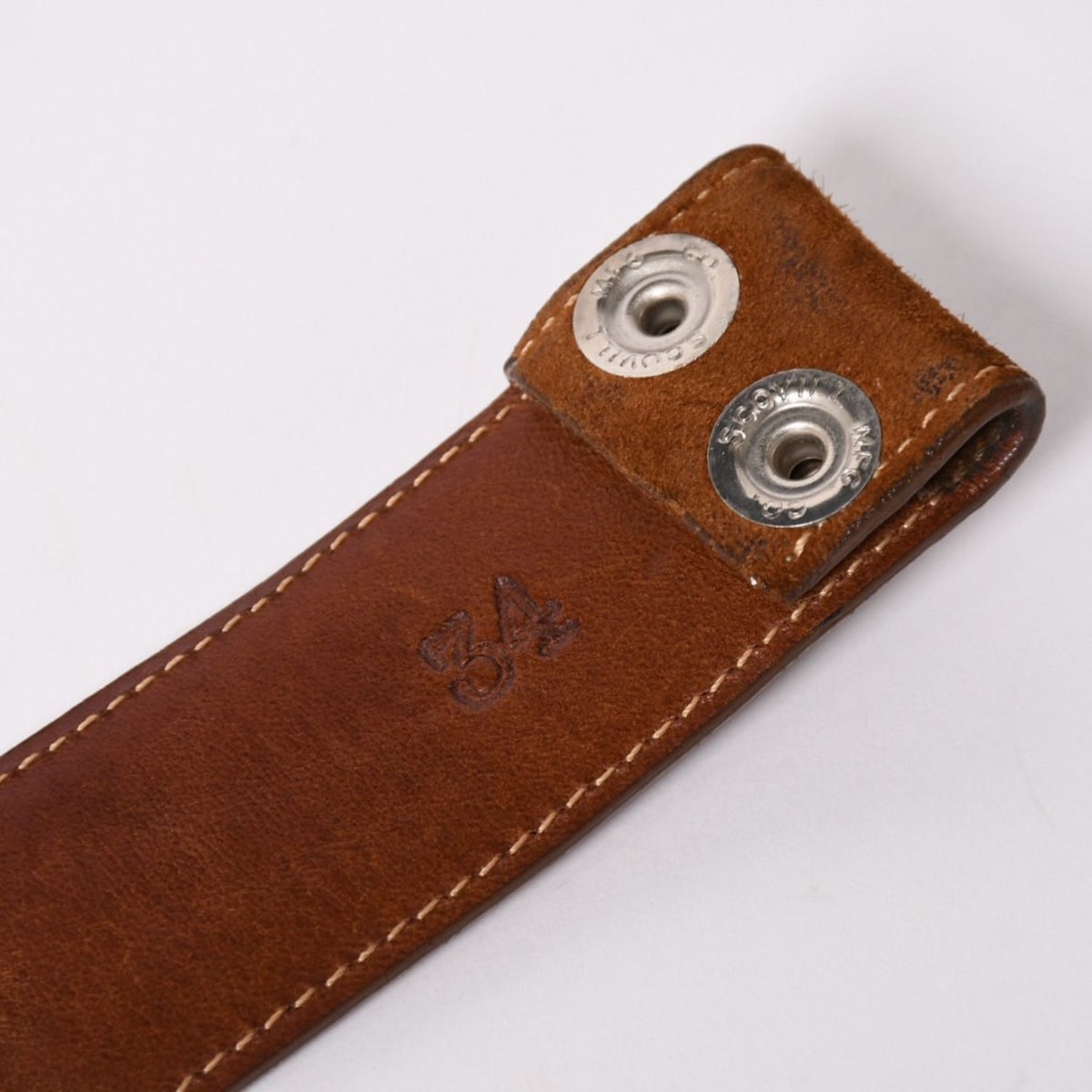 Chrome Hearts Belt Strap 34 Cemetery Cross Patch 925 Sterling Silver Leather — view 4
