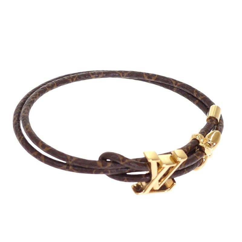 Louis Vuitton Bracelet LV Blue Monogram Brown Gold — view 4