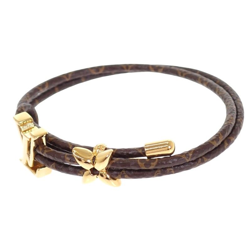 Louis Vuitton Bracelet LV Blue Monogram Brown Gold — view 3