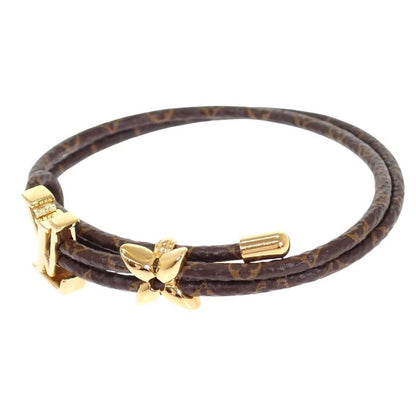 Louis Vuitton Bracelet LV Blue Monogram Brown Gold — view 3