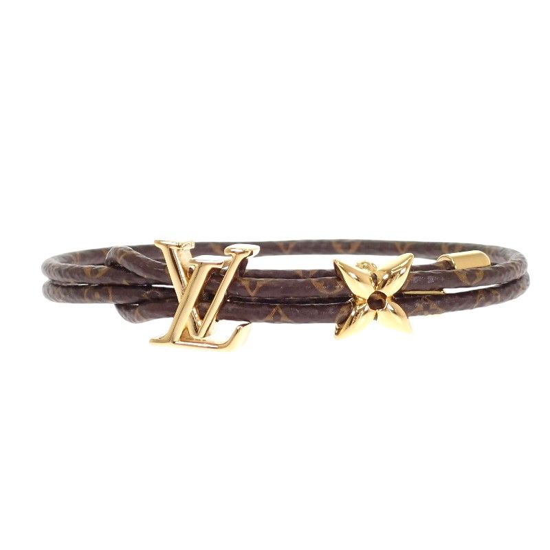 Louis Vuitton Bracelet LV Blue Monogram Brown Gold — view 2