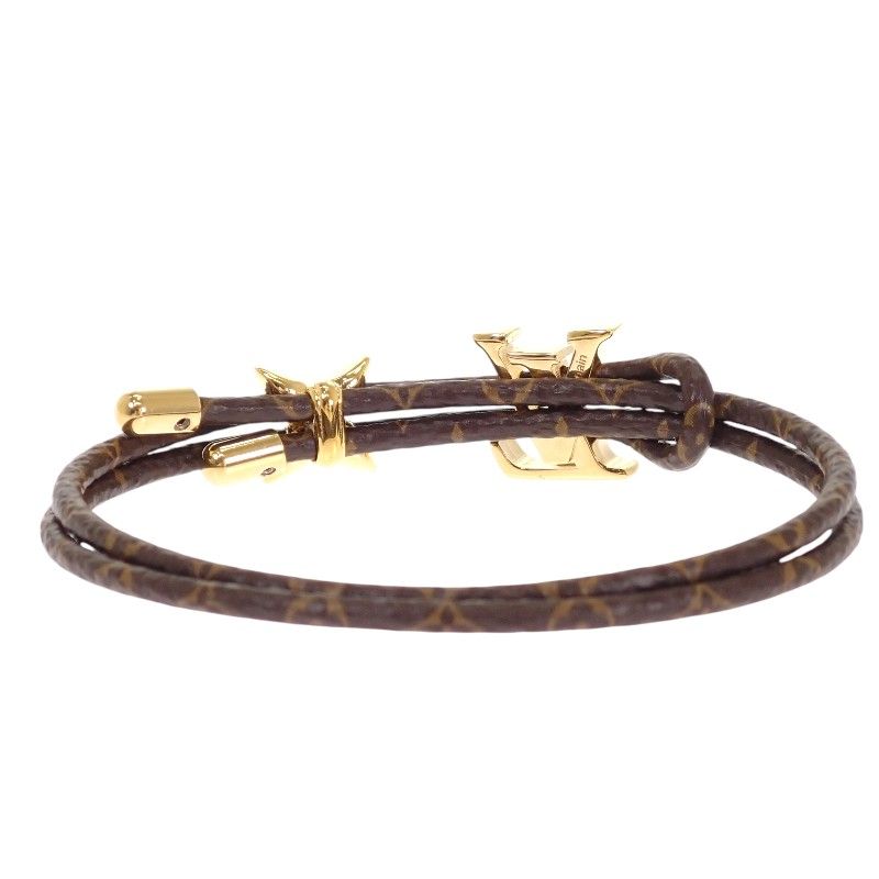 Louis Vuitton Bracelet LV Blue Monogram Brown Gold — view 7