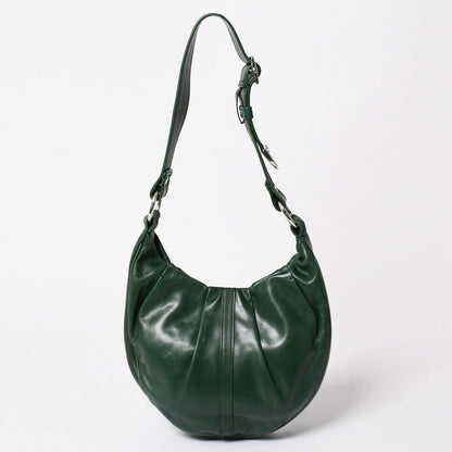 Saint Laurent Rive Gauche Leather Hobo Shoulder Bag Tom Ford Era Pleated Green — view 2