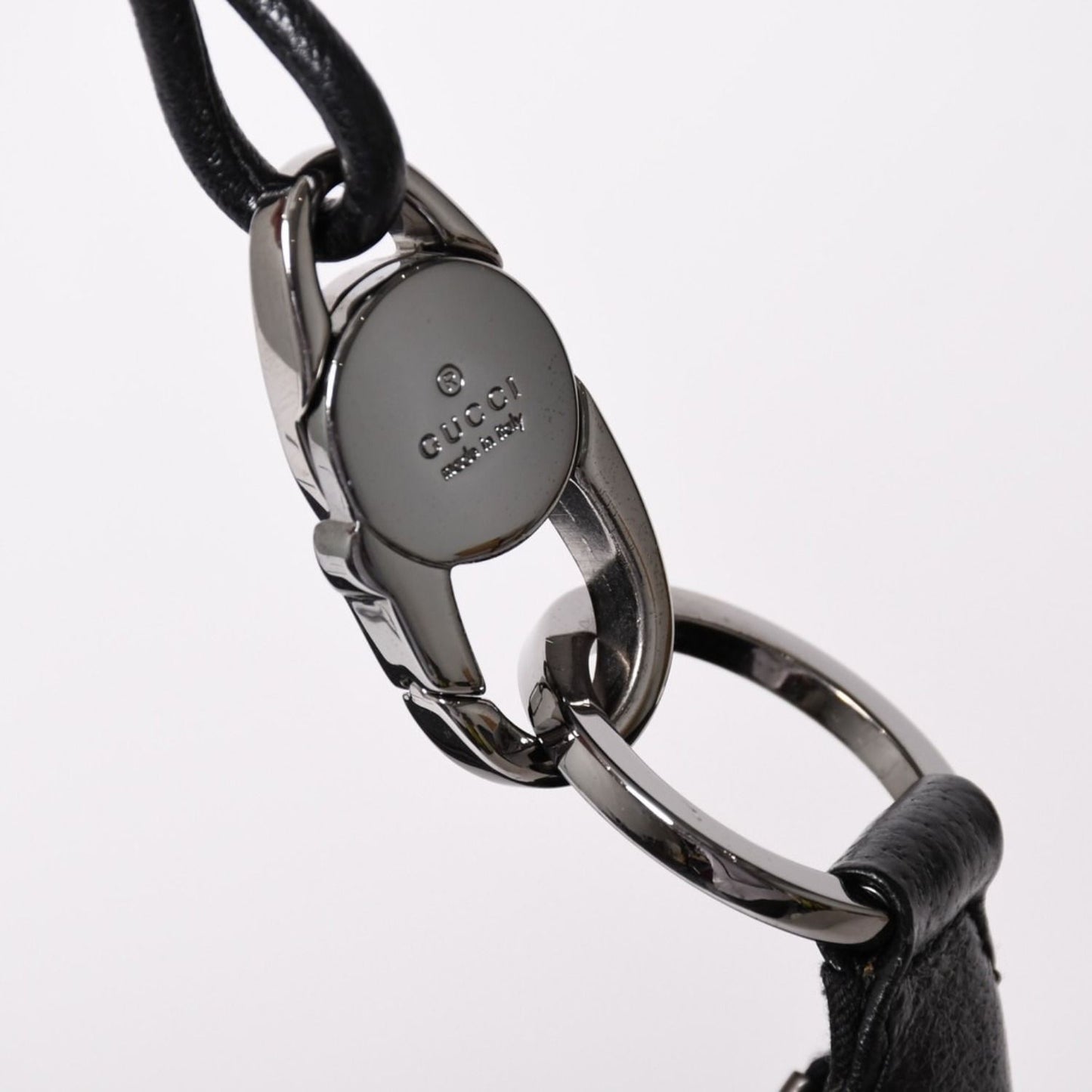 Gucci Guuci Bag GG Canvas Leather Black Silver — view 4