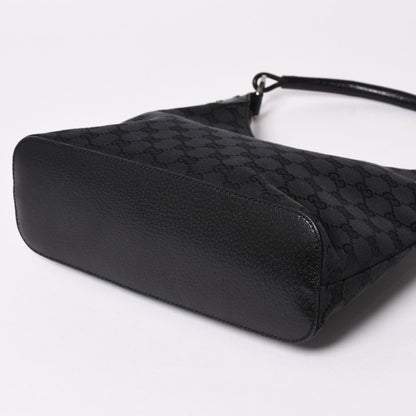 Gucci Guuci Bag GG Canvas Leather Black Silver — view 7
