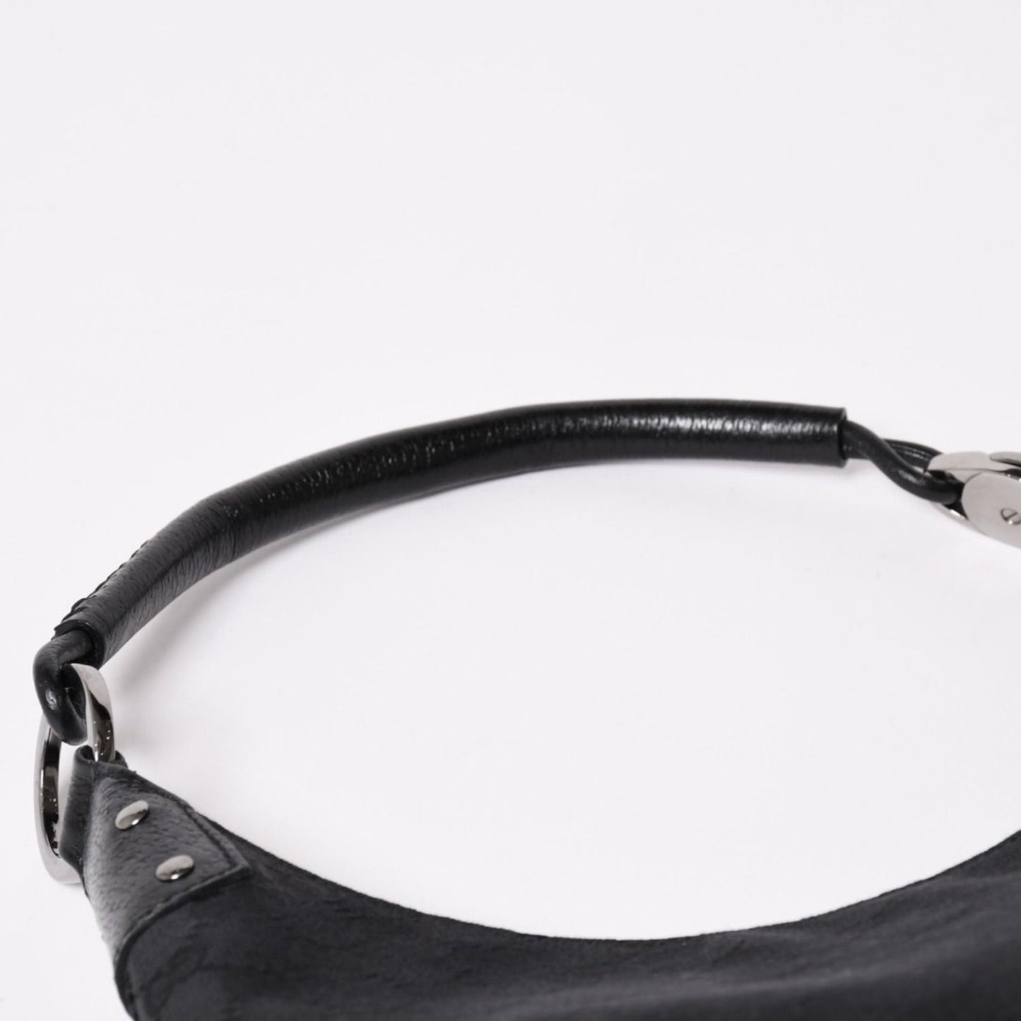 Gucci Guuci Bag GG Canvas Leather Black Silver — view 6