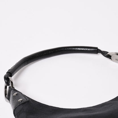 Gucci Guuci Bag GG Canvas Leather Black Silver — view 6