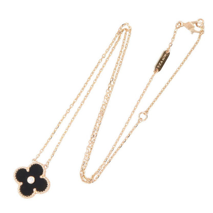 Van Cleef & Arpels Necklace Vintage Alhambra Onyx 37.5 42 18K Pink Gold — view 2