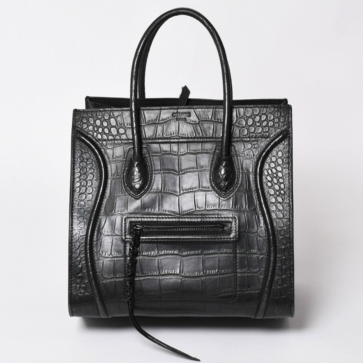 Celine Phoebe Philo Era Square Luggage Phantom Leather Black Handbag