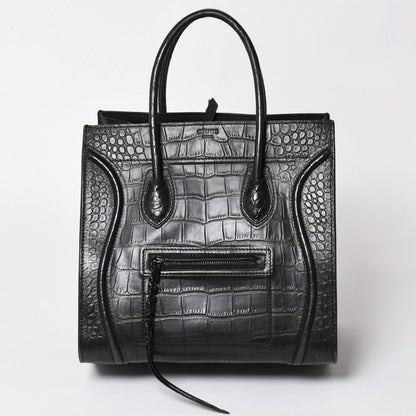 Celine Phoebe Philo Era Square Luggage Phantom Leather Black Handbag