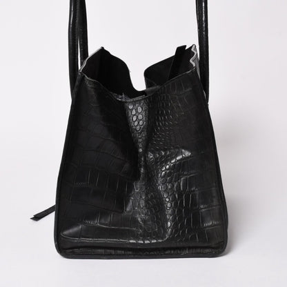Celine Phoebe Philo Era Square Luggage Phantom Leather Black Handbag — view 4