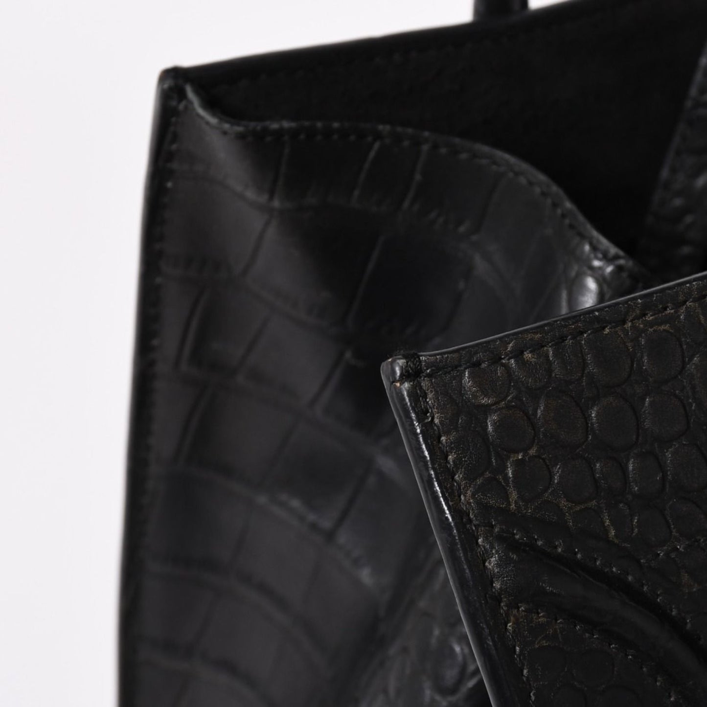 Celine Phoebe Philo Era Square Luggage Phantom Leather Black Handbag — view 5