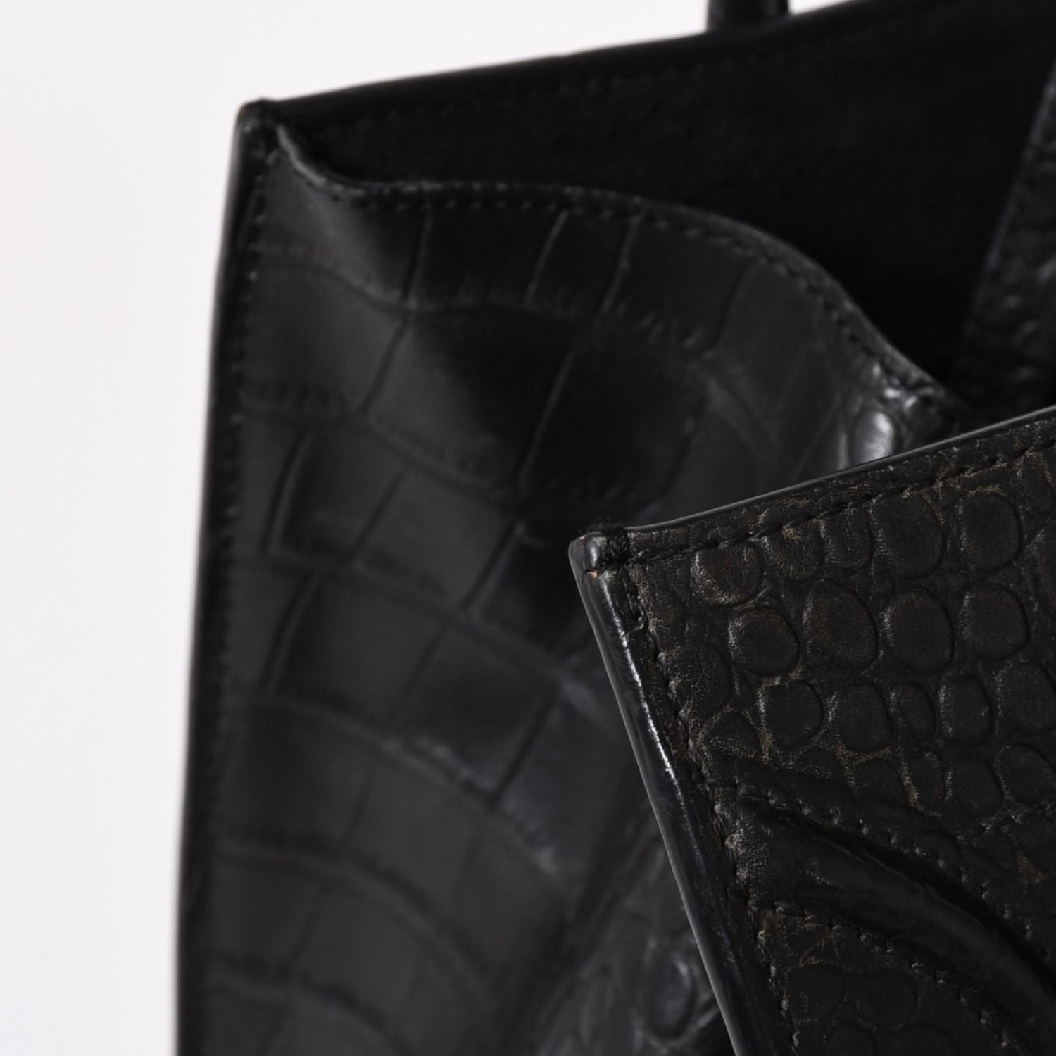 Celine Phoebe Philo Era Square Luggage Phantom Leather Black Handbag — view 5