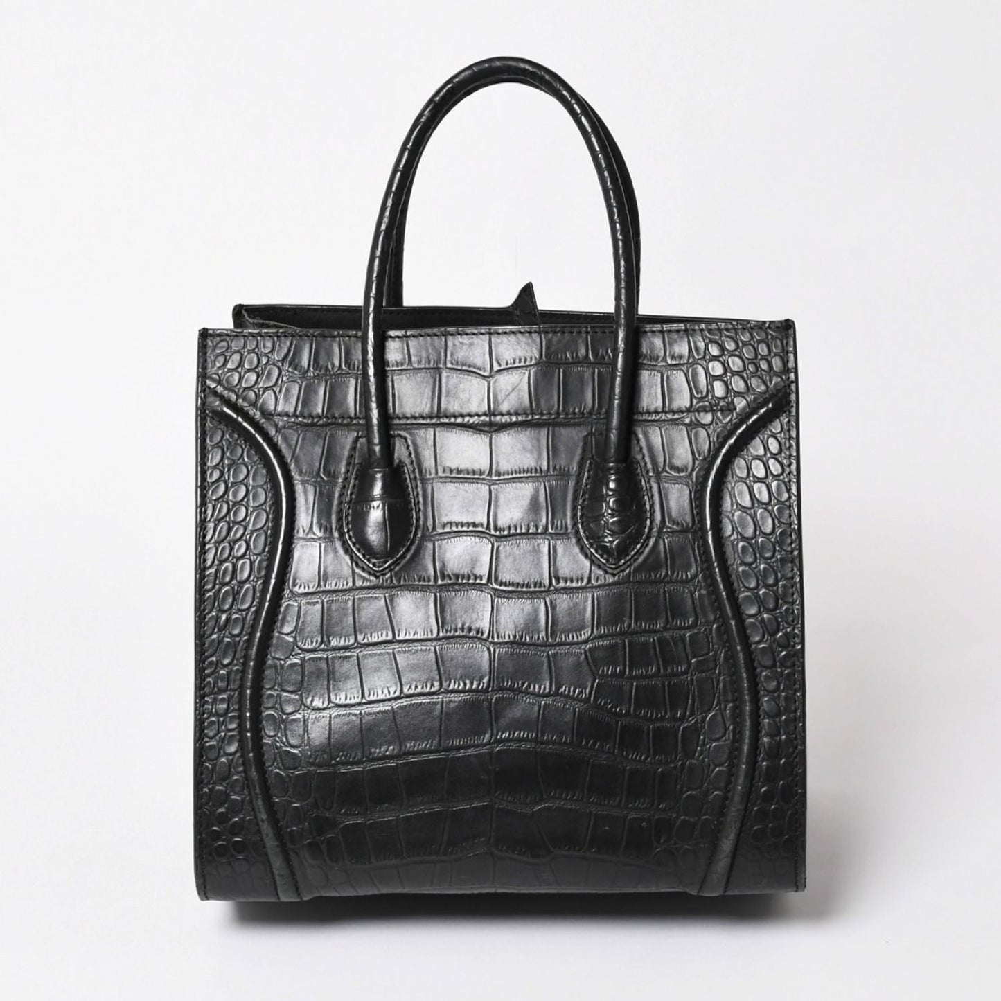 Celine Phoebe Philo Era Square Luggage Phantom Leather Black Handbag — view 2
