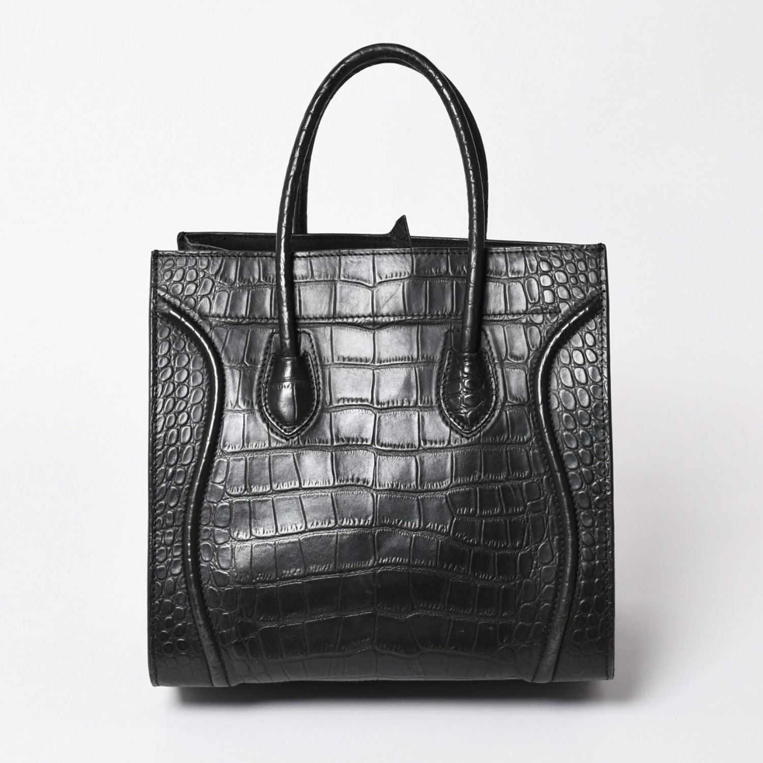 Celine Phoebe Philo Era Square Luggage Phantom Leather Black Handbag — view 2