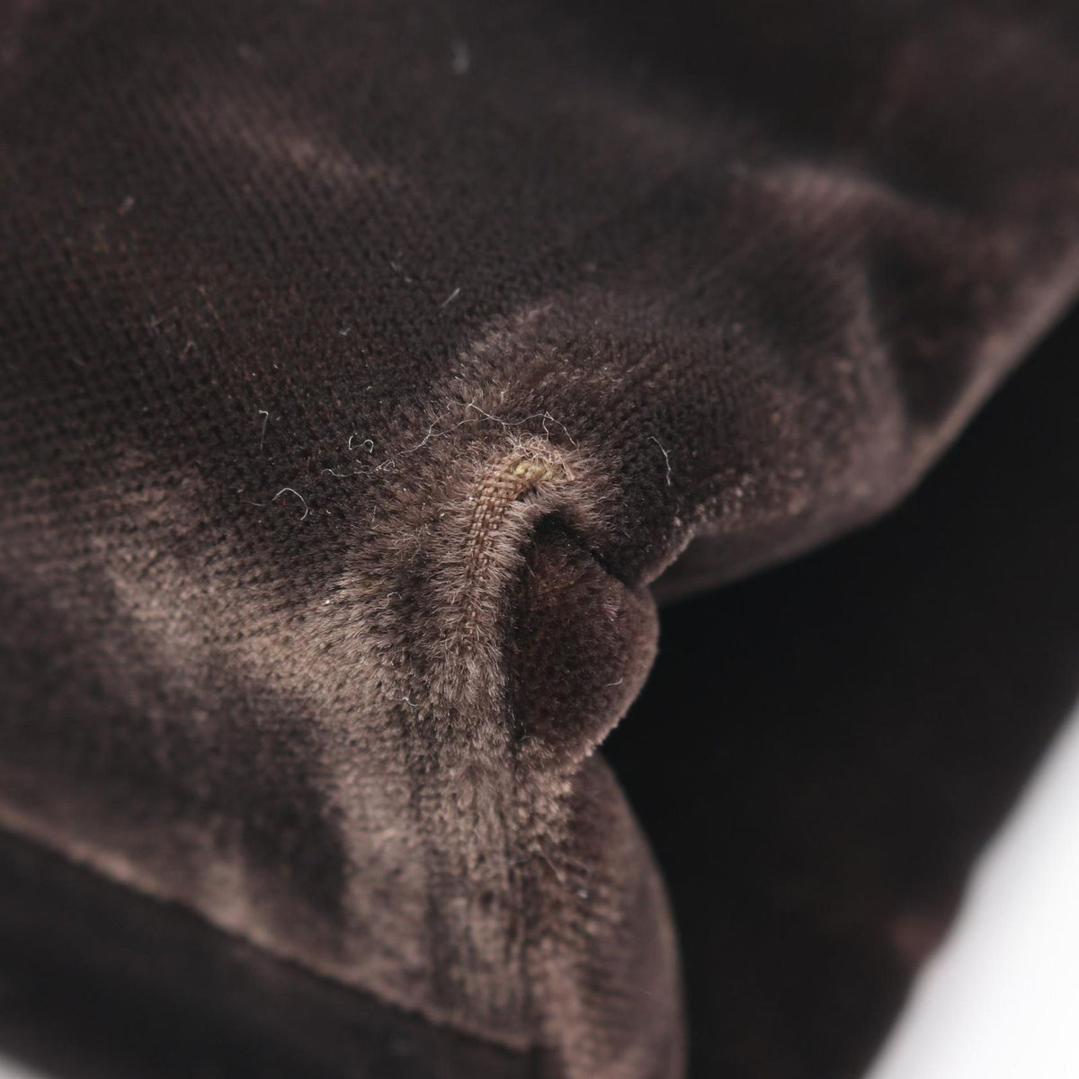 Prada Handbag Velluto Fibbie Dark Brown Fabric — view 5