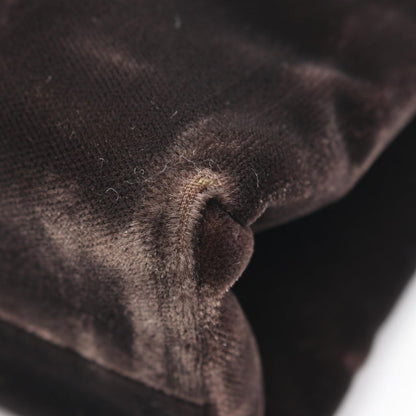 Prada Handbag Velluto Fibbie Dark Brown Fabric — view 5