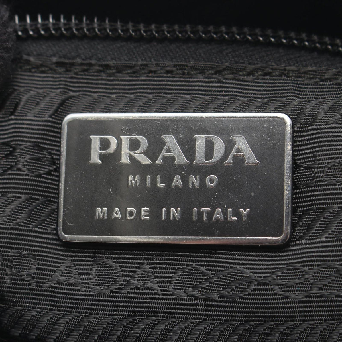 Prada Handbag Velluto Fibbie Dark Brown Fabric — view 4