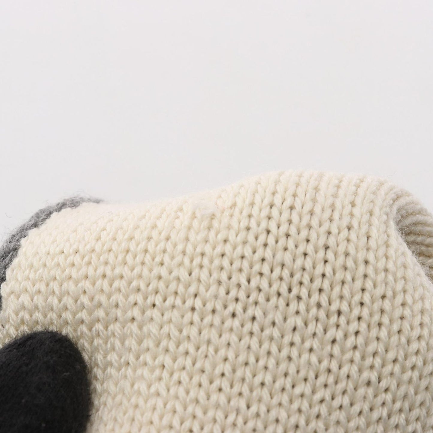 Chanel Scarf CC Logo Gray White Wool Silk — view 6