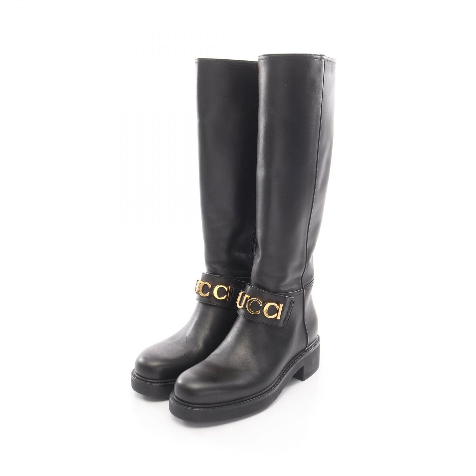 Gucci Boots Logo Long Leather
