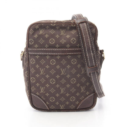 Louis Vuitton Shoulder Bag Pochette Danube Monogram Mini Lin Ebene Brown Canvas