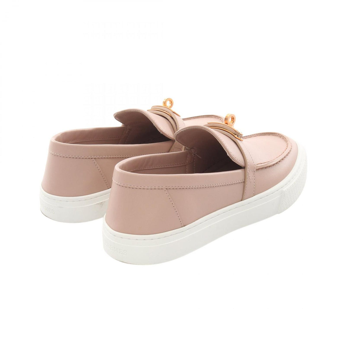 Hermes Slip On Game Kelly Buckle Leather Sneakers — view 2