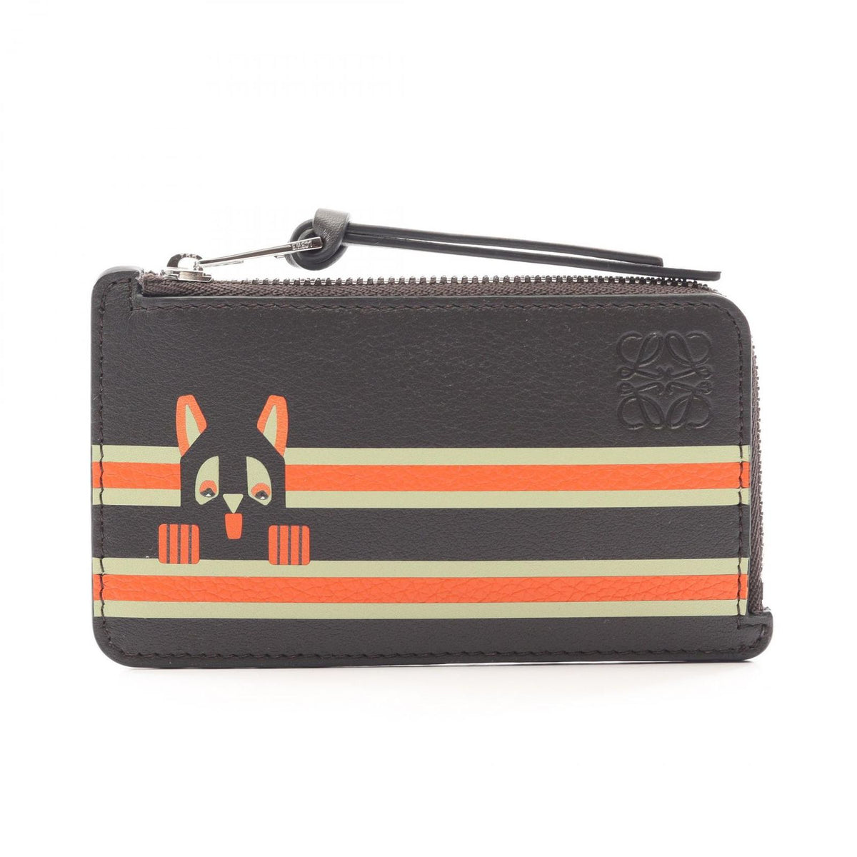 Loewe Card Case Futurist Cat Coin Holder Leather