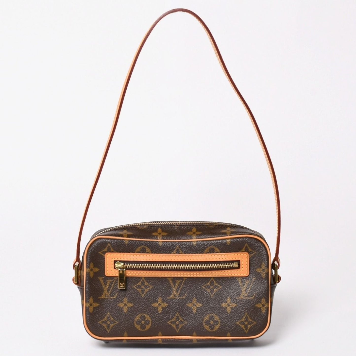Louis Vuitton Pochette Cite Bag Monogram Canvas Leather Brown