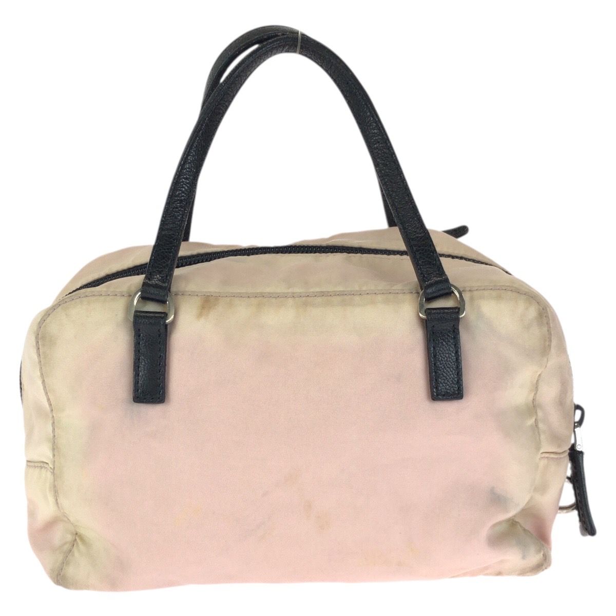 Prada Tessuto Bijou Pink Black Silver Nylon Handbag — view 2