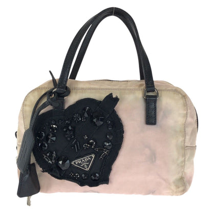 Prada Tessuto Bijou Pink Black Silver Nylon Handbag