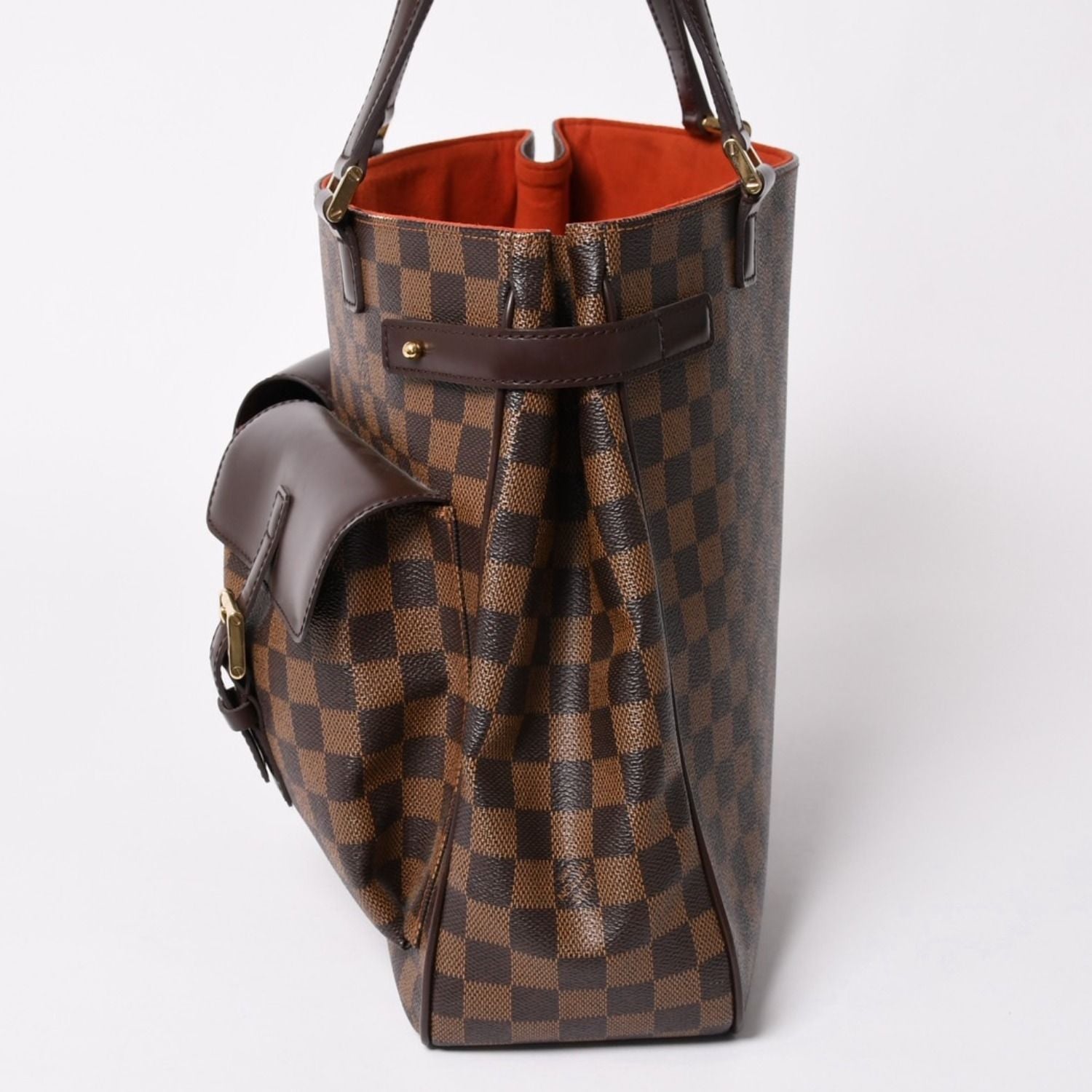 Louis Vuitton Damier Uzes Brown Tote Bag Canvas Gold — view 4