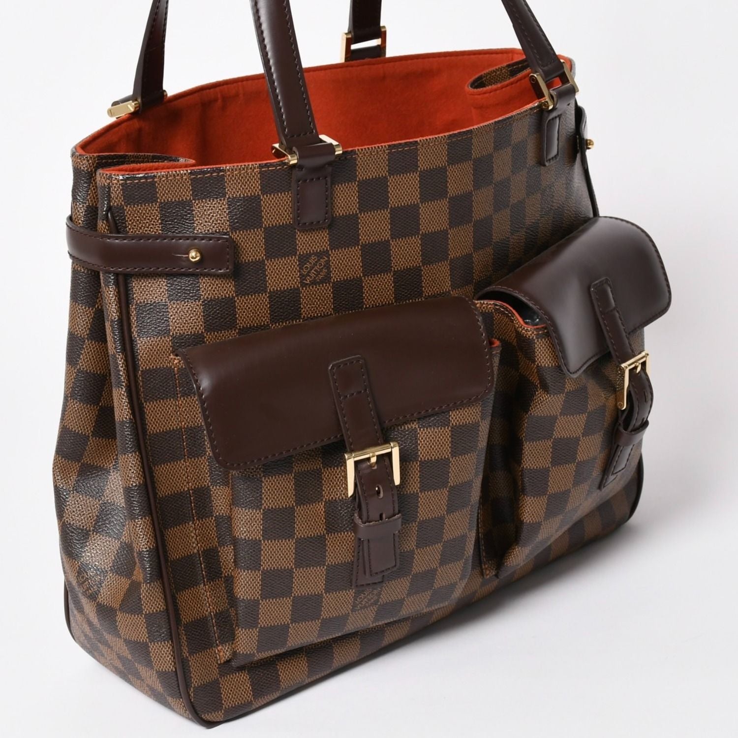 Louis Vuitton Damier Uzes Brown Tote Bag Canvas Gold — view 3