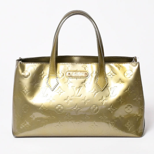 Louis Vuitton Wilshire PM Handbag Brown Patent Monogram Vernis