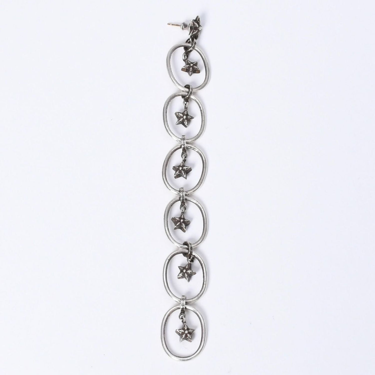 Chrome Hearts Paper Oval Star Drop Single Earrings