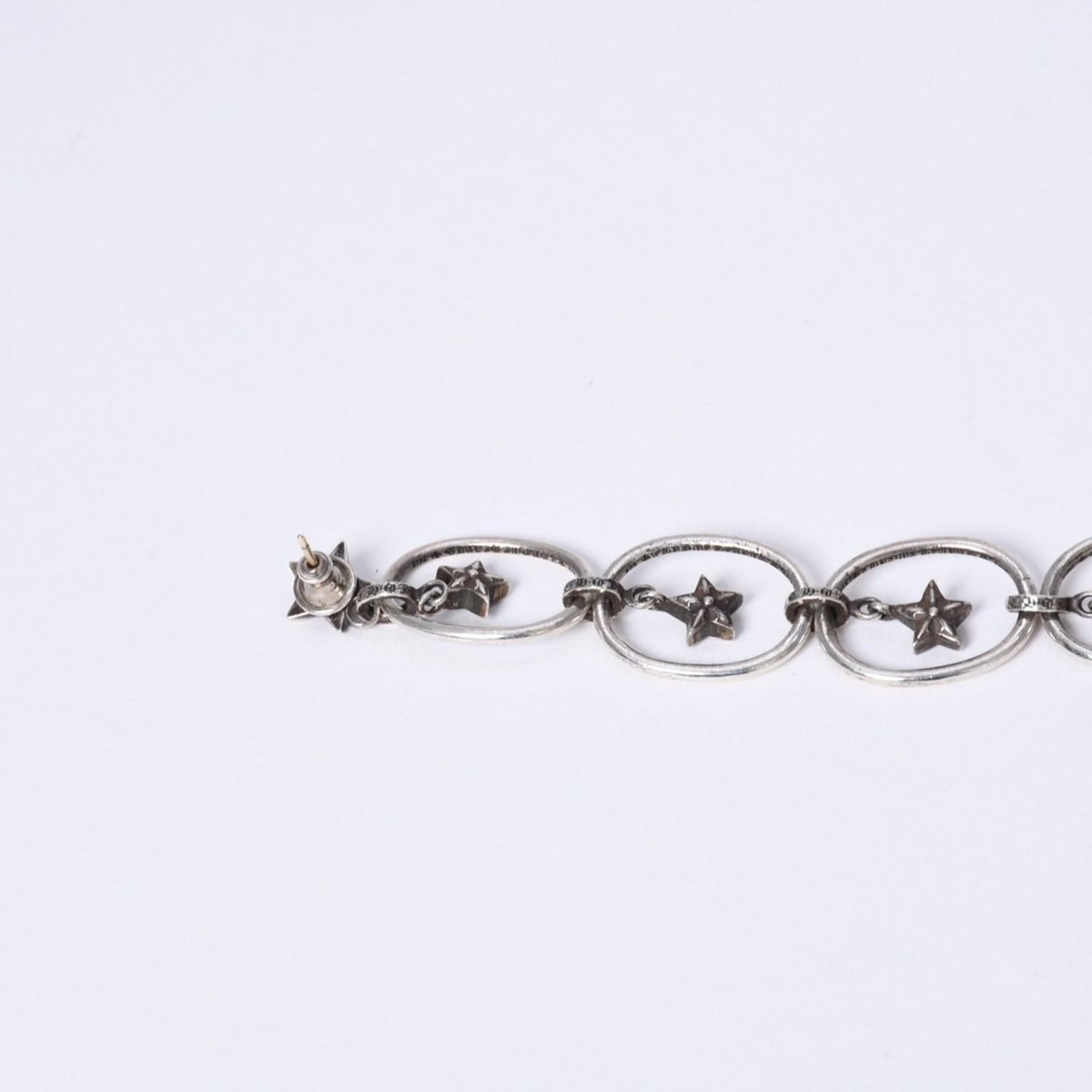 Chrome Hearts Paper Oval Star Drop Single Earrings — view 6