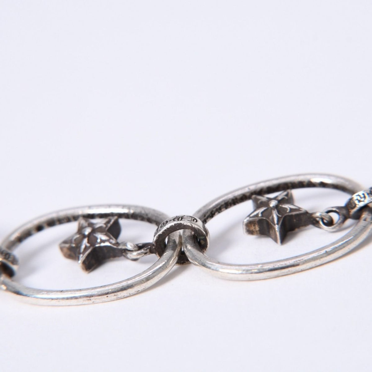 Chrome Hearts Paper Oval Star Drop Single Earrings — view 8