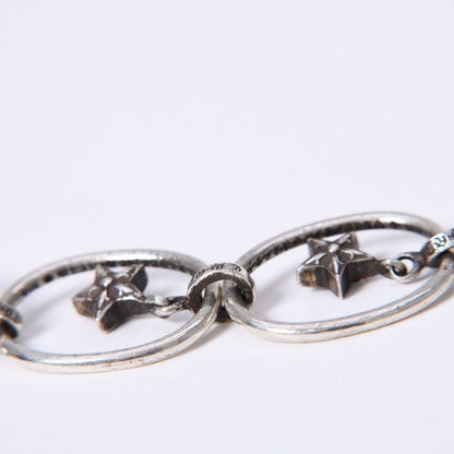 Chrome Hearts Paper Oval Star Drop Single Earrings — view 8