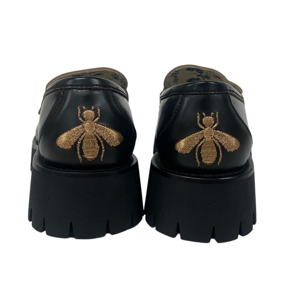 Gucci Horsebit Leather Platform Loafers Sneakers Black — view 6