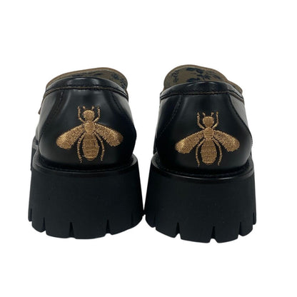 Gucci Horsebit Leather Platform Loafers Sneakers Black — view 6