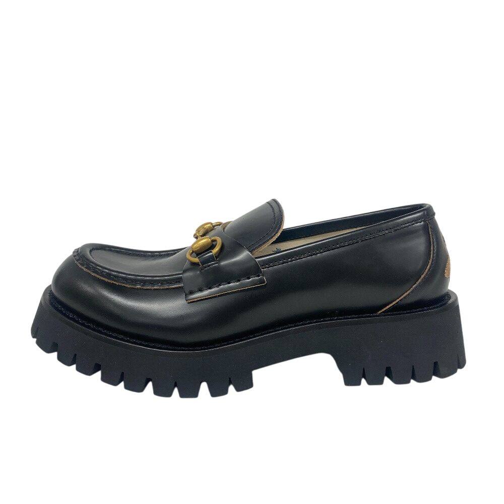 Gucci Horsebit Leather Platform Loafers Sneakers Black