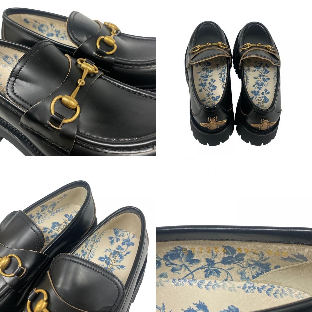 Gucci Horsebit Leather Platform Loafers Sneakers Black — view 7